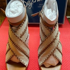 Seychelles Slip on Heel with Ankle Strap